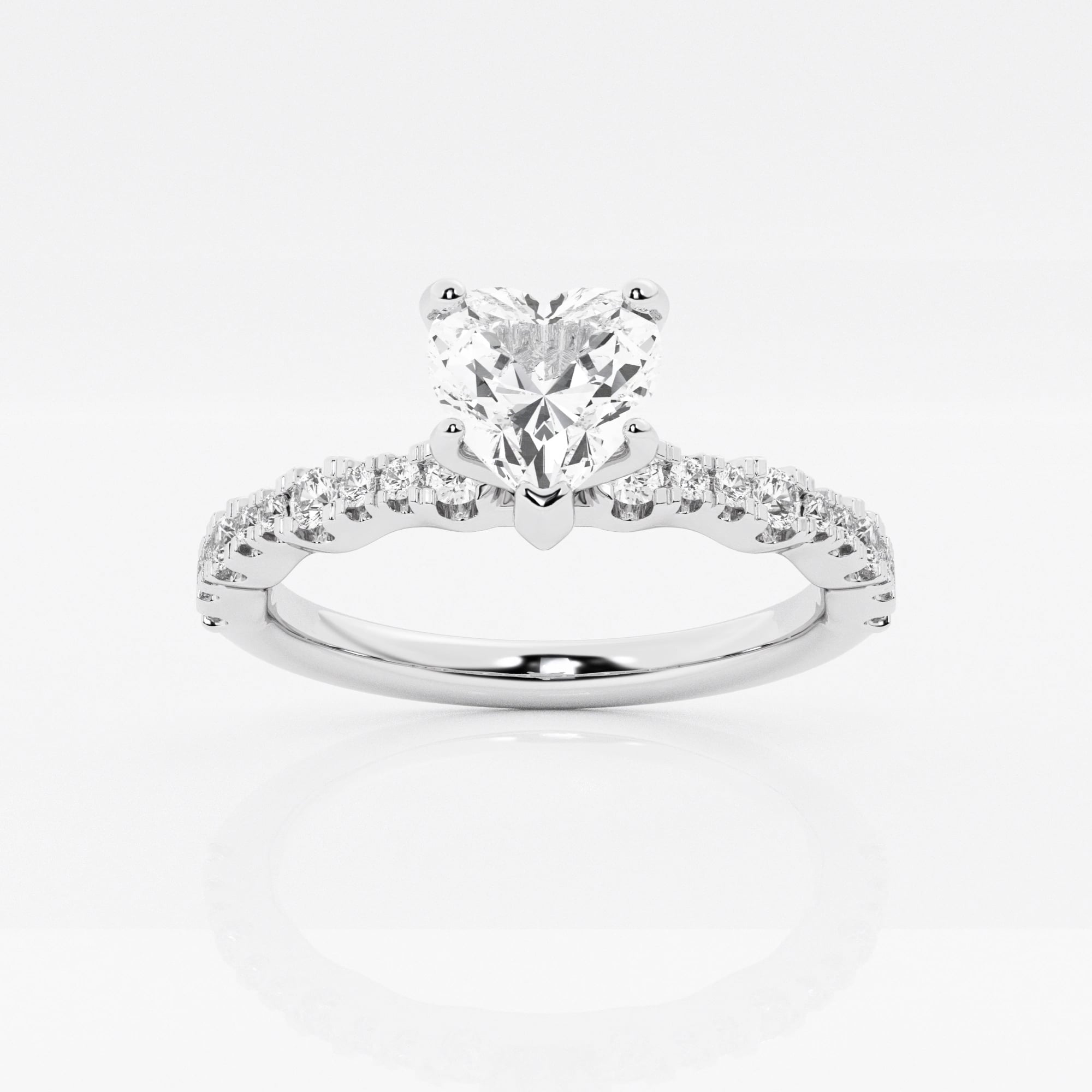 product video for 1 ctw Heart Lab Grown Diamond Station Engagement Ring