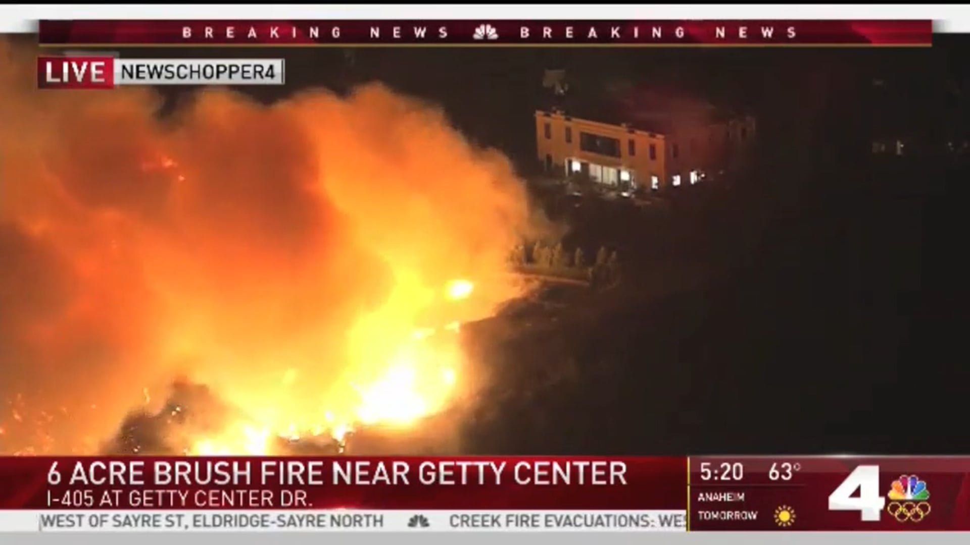 Today In LA at 5 AM: Skirball Fire