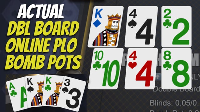 #DBLBoard8: ACTUAL Bomb Pots Played online DBL Board PLO