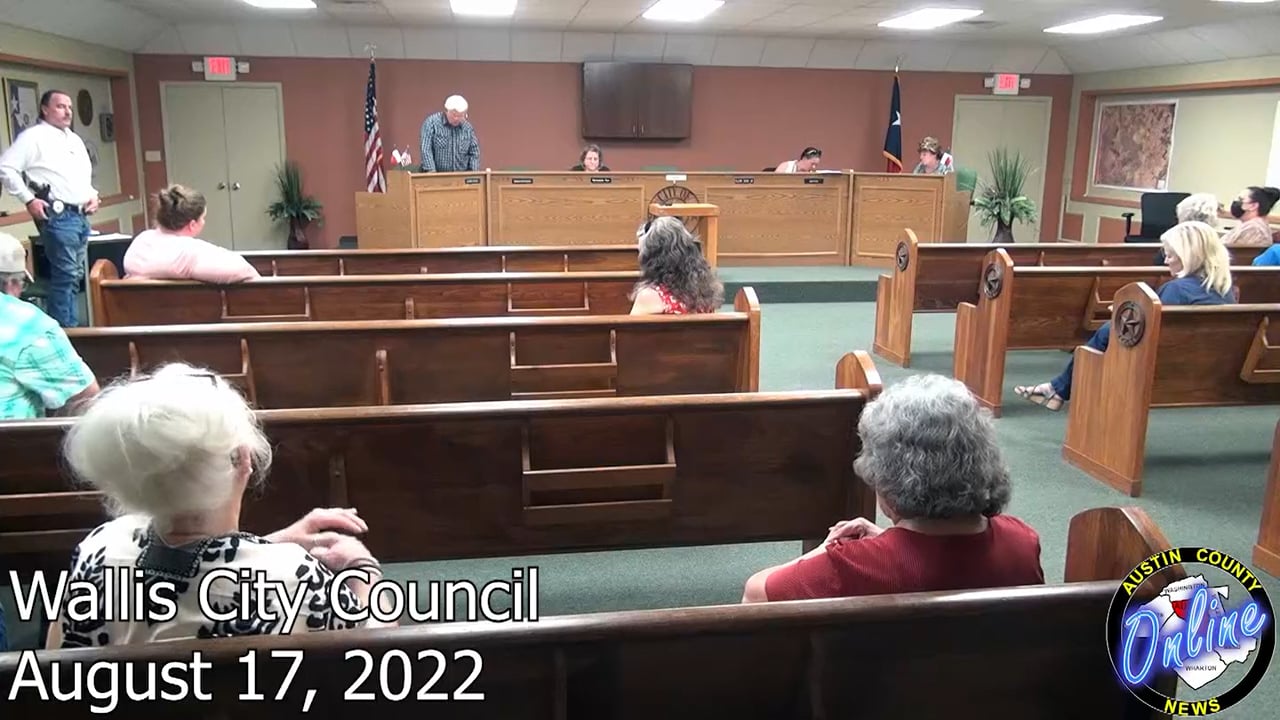 Wallis City Council August 17, 2022 on Vimeo