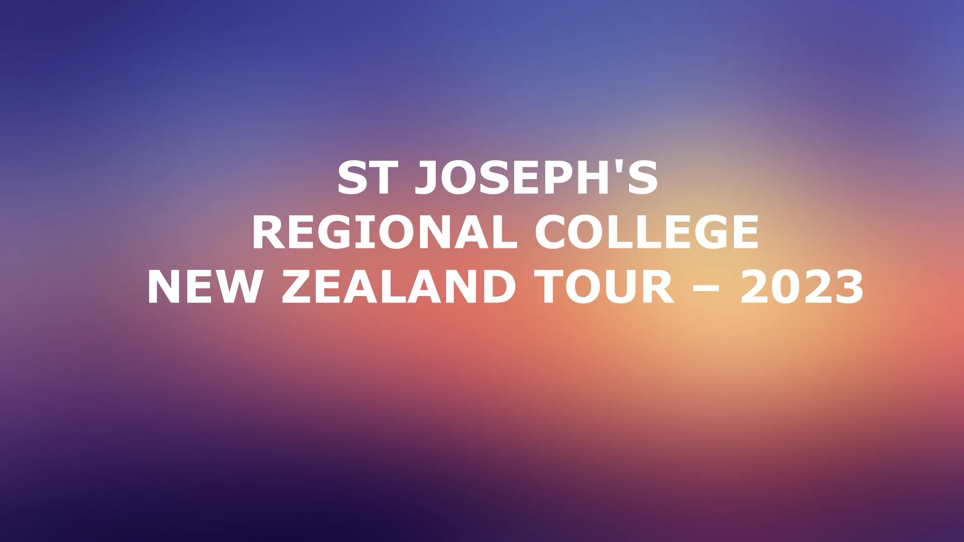 ST JOSEPH S REGIONAL COLLEGE On Vimeo