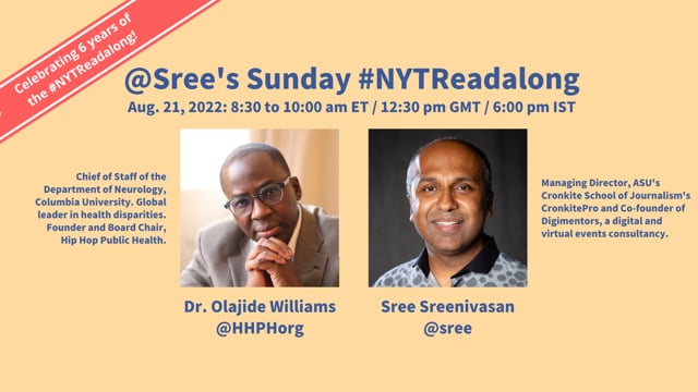 #NYTReadalong | Dr. Olajide Williams (Founder, Hip Hop Public Health)