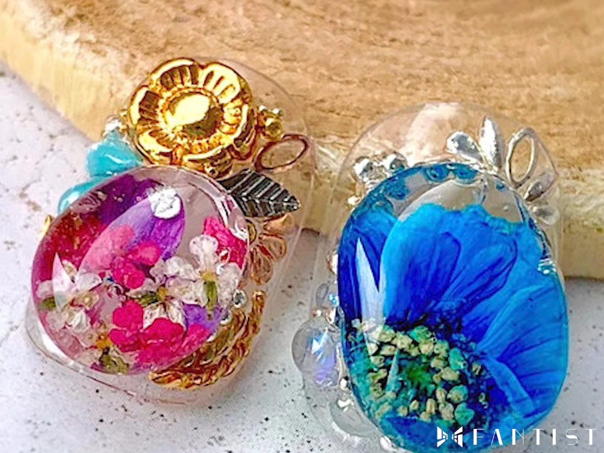 天然石お花 1回完結レッスン】『お花の石』水晶にお花が閉じ込められた様な