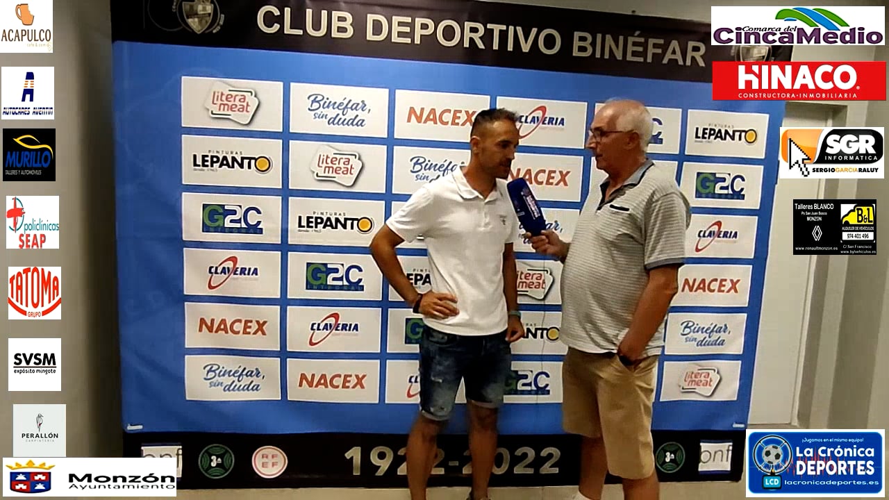 DAVID  GIMENEZ (Entrenador Binefar) Binefar 0-2 At.Monzón / J 3 / Copa Federación