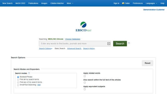 EBSCO Connect Tutorials - MEDLINE Ultimate - Tutorial On Vimeo