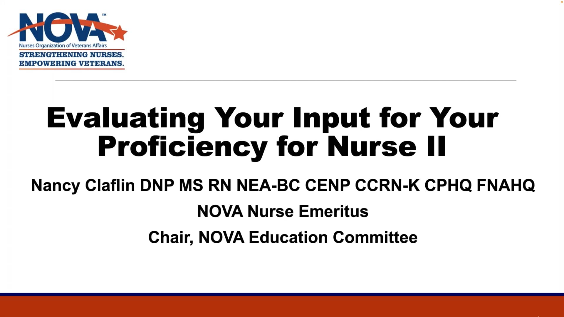 Evaluating Your Input for Your Proficiency for Nurse II.mp4 on Vimeo