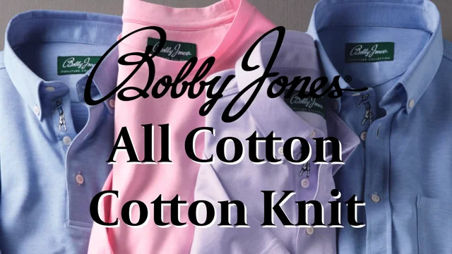 Bobby Jones Signature Cotton Knit Long-Sleeve Button-Down Collar Button-Cuff Polo Shirt Sky Blue / XL