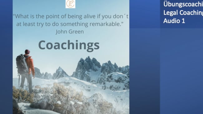 Übungscoaching Legal Coaching 1