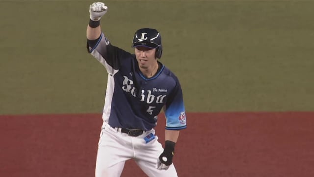 【5回表】あと少しでホームラン!! ライオンズ・外崎修汰 点差を広げるタイムリー２ベースヒット!! 2022年8月23日 千葉ロッテマリーンズ 対 埼玉西武ライオンズ