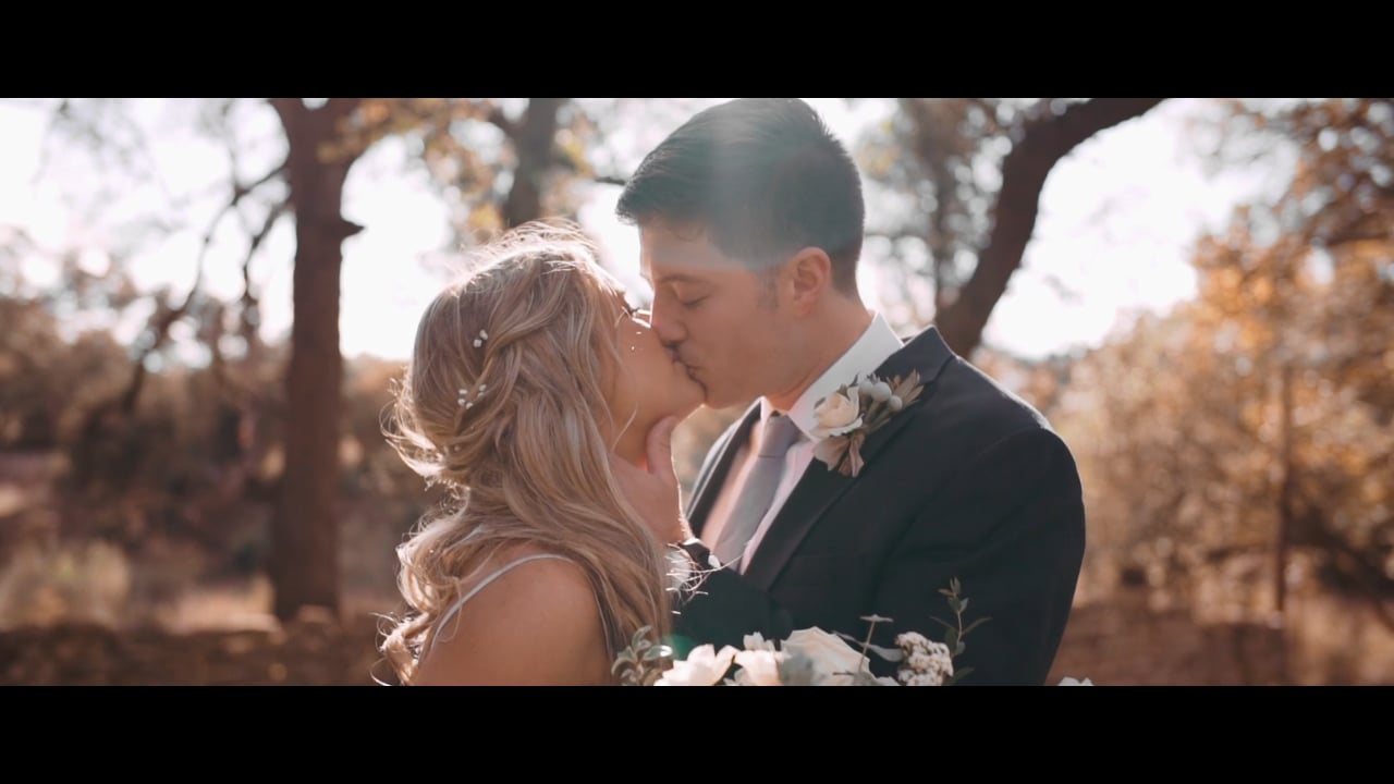 The newly-weds shared a kiss