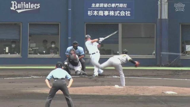 【ファーム】2試合連続!! バファローズ・西村凌の2点タイムリーヒット!! 2022年8月24日  オリックス・バファローズ 対 阪神タイガース