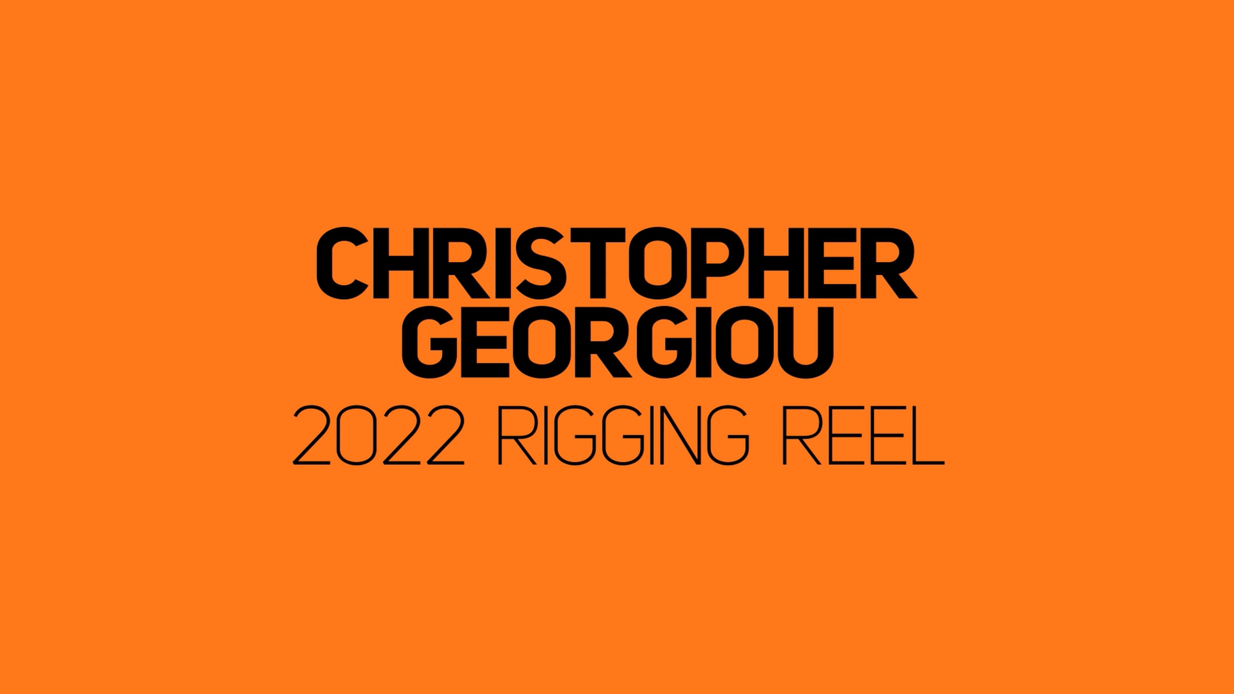 Christopher Georgiou 2022 Rigging Reel | Videos & Movies on Vimeo