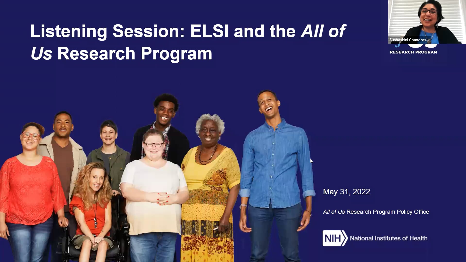 *ELSIcon2022 Listening Session: ELSI And The All Of Us Research Program ...