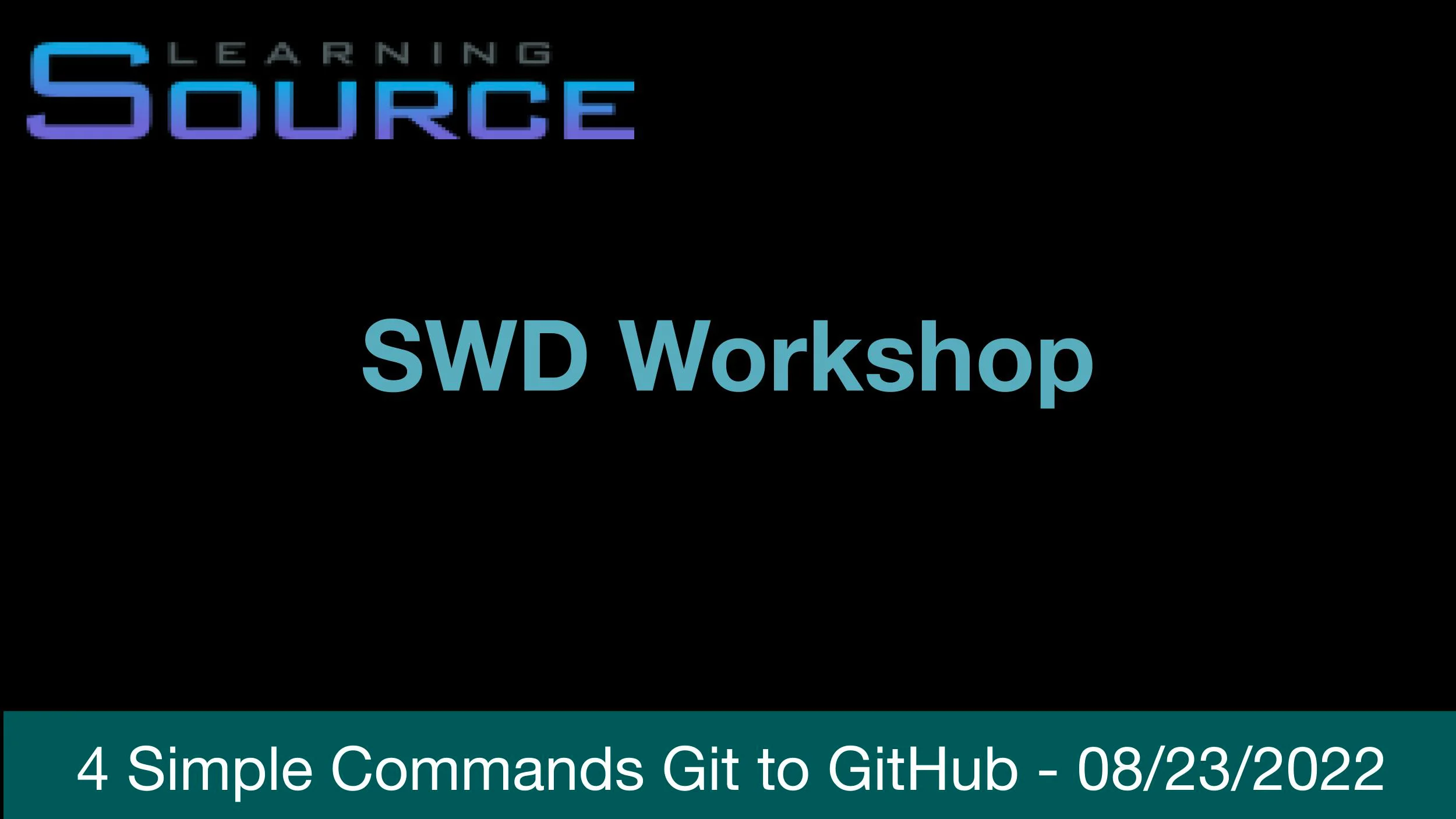 4 Simple Commands to get code to GitHub on Vimeo