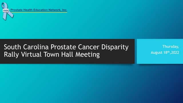 South Carolina Prostate Cancer Disparity Rally Town Hall Meeting