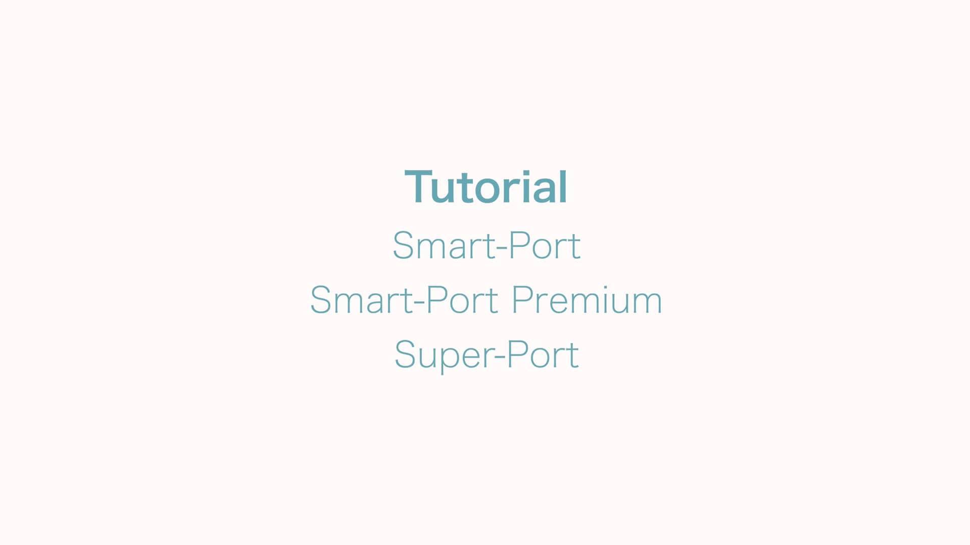 Tutorial Smart-Port / Smart-Port Premium / Super-Port - PART B ...
