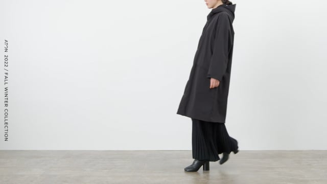 新品本物 【最終値下げ】ATON Asako NYLON HOODED Nylon Hooded Coat