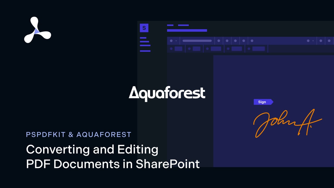 Nutrient and Aquaforest: Converting and editing PDF documents in SharePoint