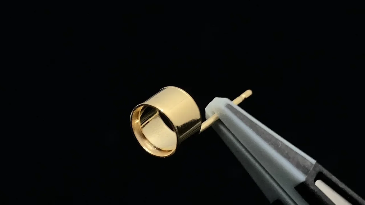動画】14KGF ピアスポスト 空枠(ベゼル)【4mm】【5mm】 1ペア - 天然石