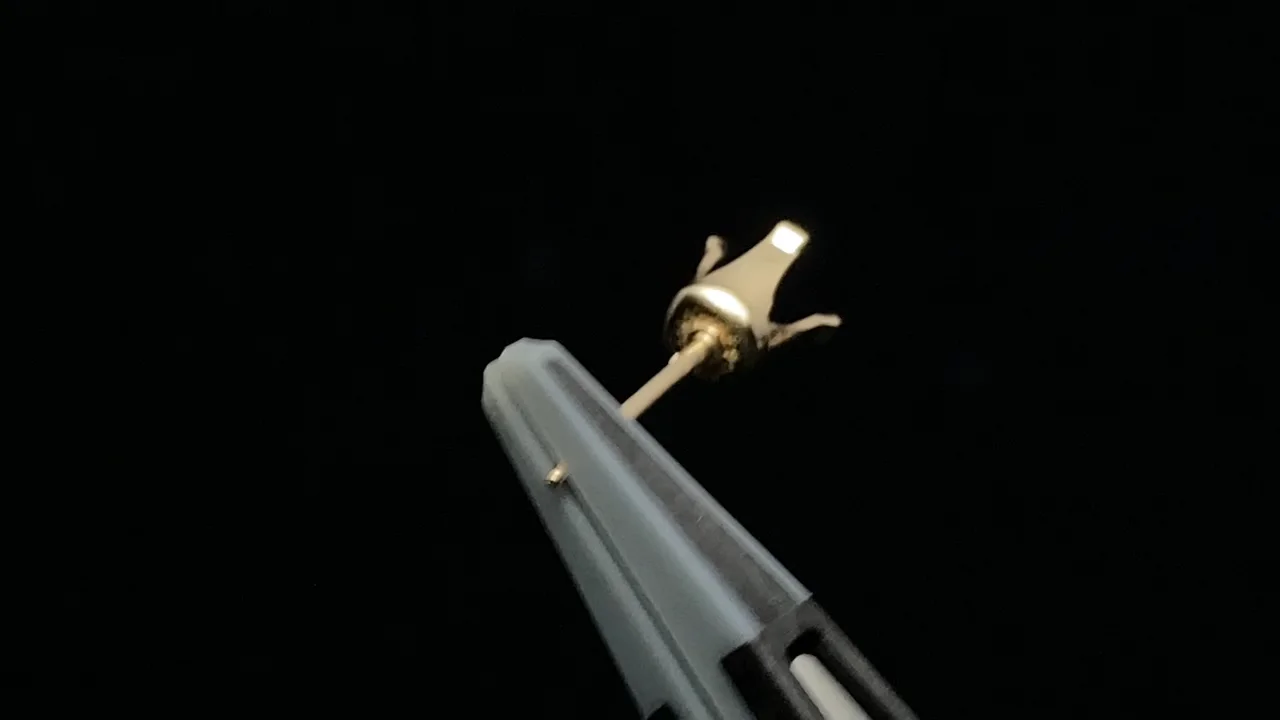 14KGF 4本爪ピアスポスト空枠 【3mm】【4mm】【5mm】【6mm】 2ペア（4