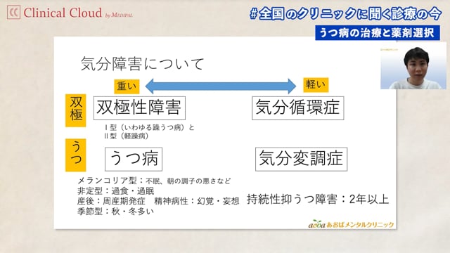 プライマリーケア医の為の抗うつ治療を考える～うつ病の治療と薬剤選択～　Part1