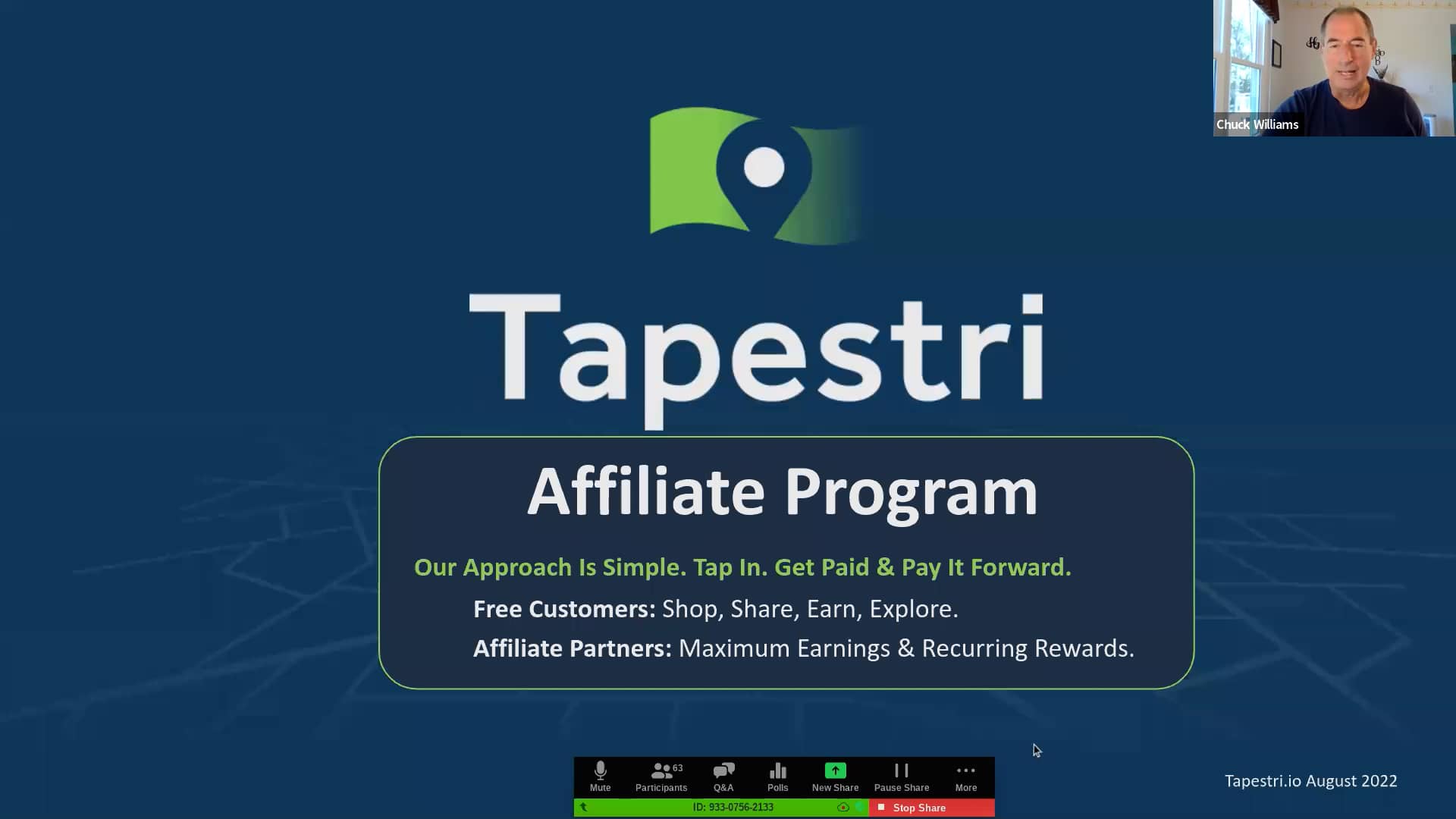 Tapestri Affiliate Program Overview (NEW 8/26/022) with testimonials on