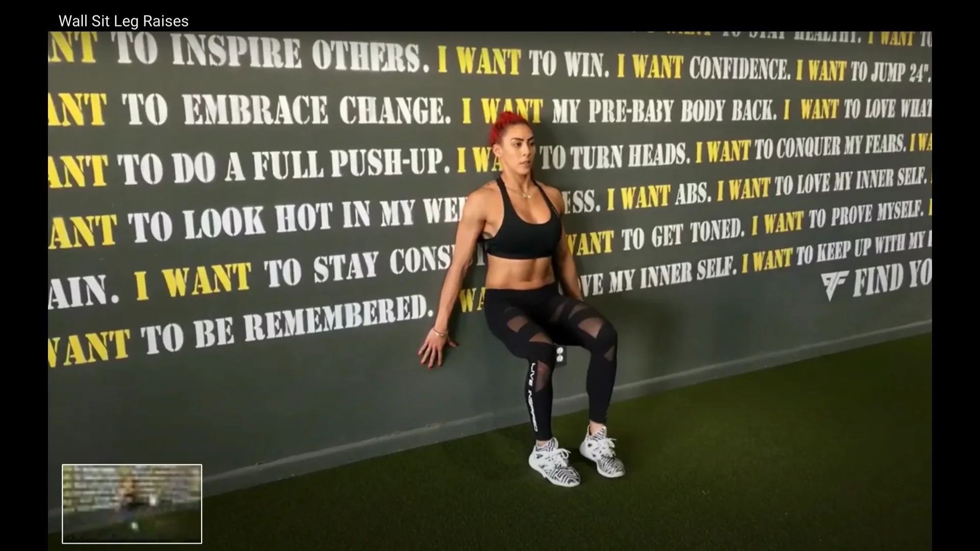Wall Sit Leg Raise.mp4 on Vimeo