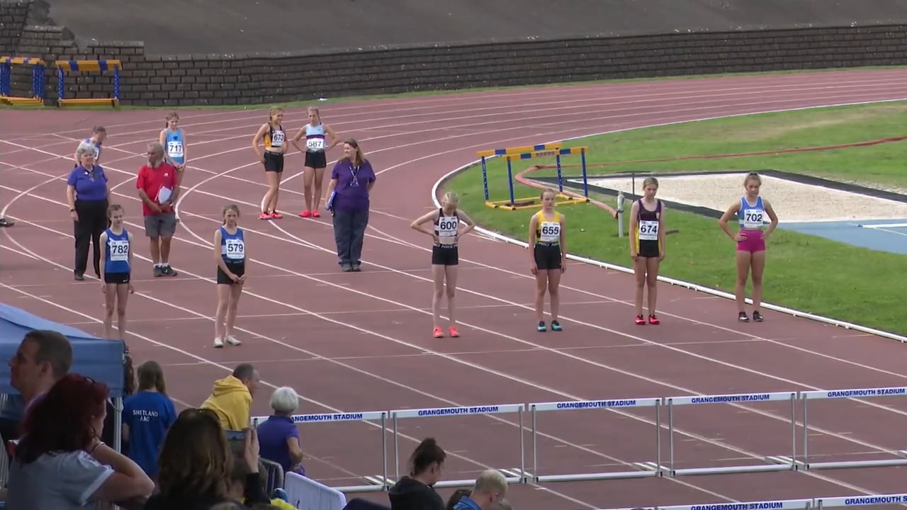 U13 Girls 75m Hurdles Heat 2