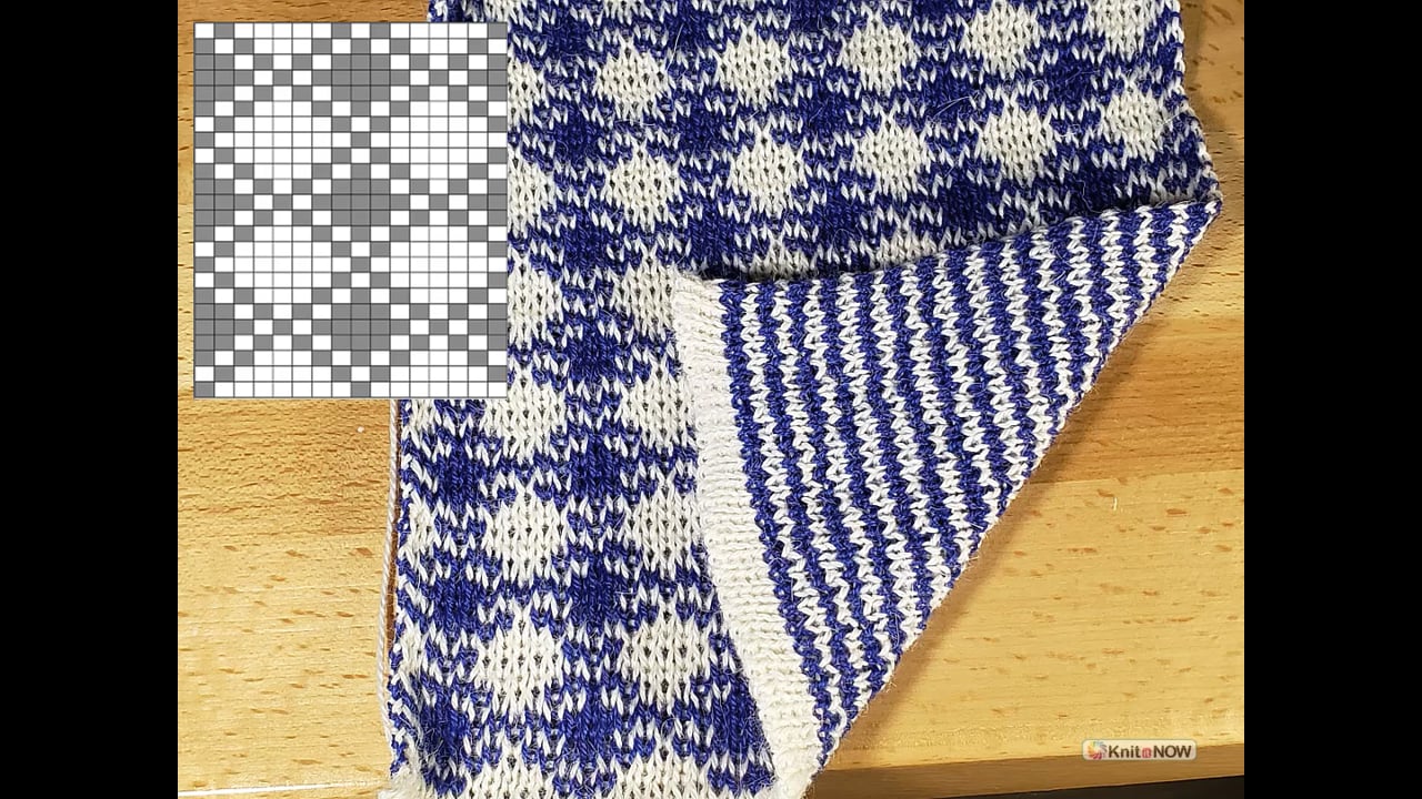 Birdseye Jacquard Machine Knitting Tutorial