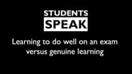 Learning To Do Well On A Test Versus Genuine Learning mp4 On Vimeo