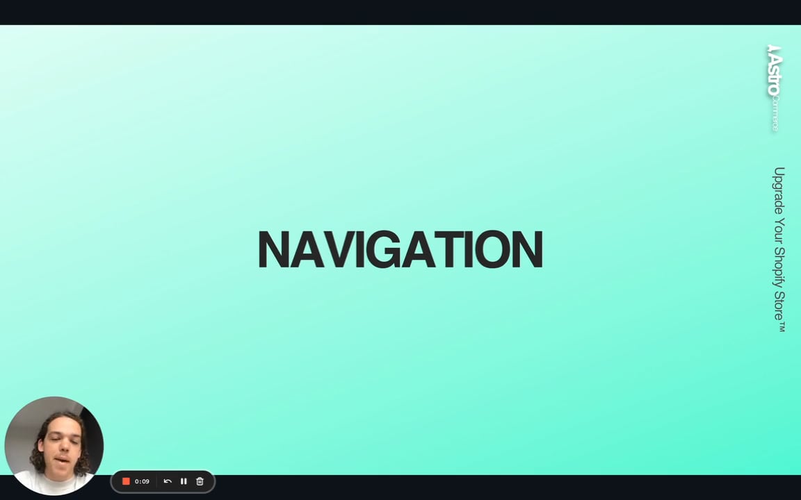 navigation on Vimeo