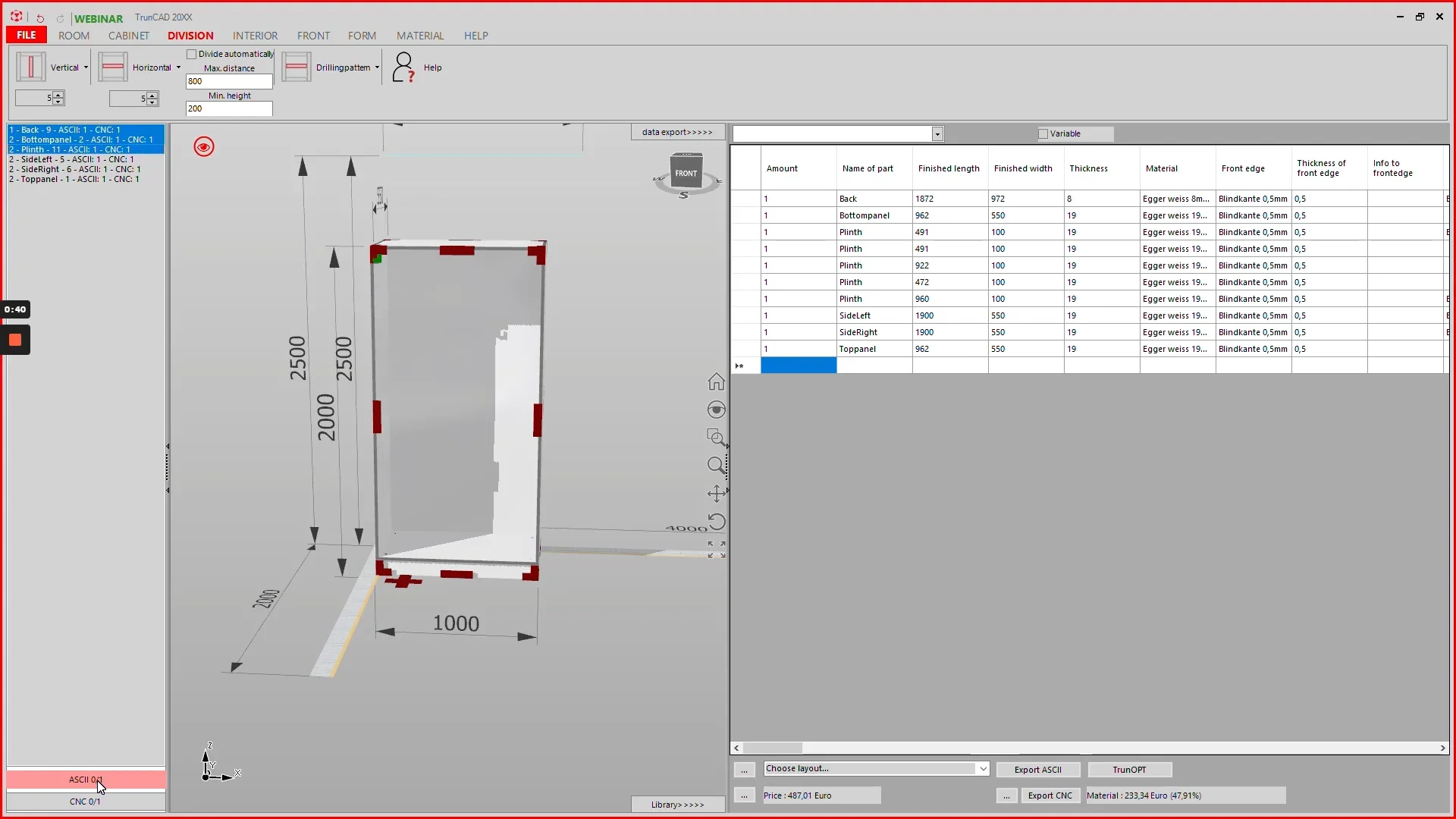 exclude parts fom the cutlist and the cnc output on Vimeo