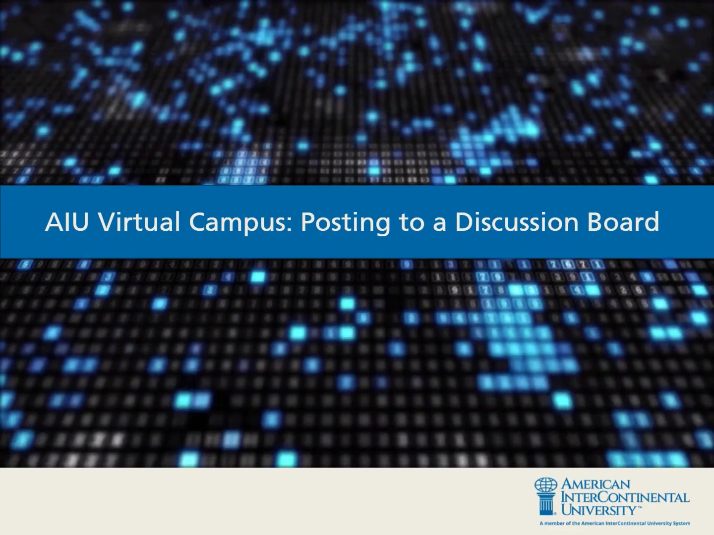 Posting to a Discussion Board