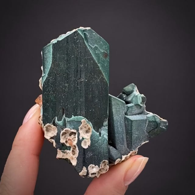 Rosasite ps. Malachite ps. Azurite