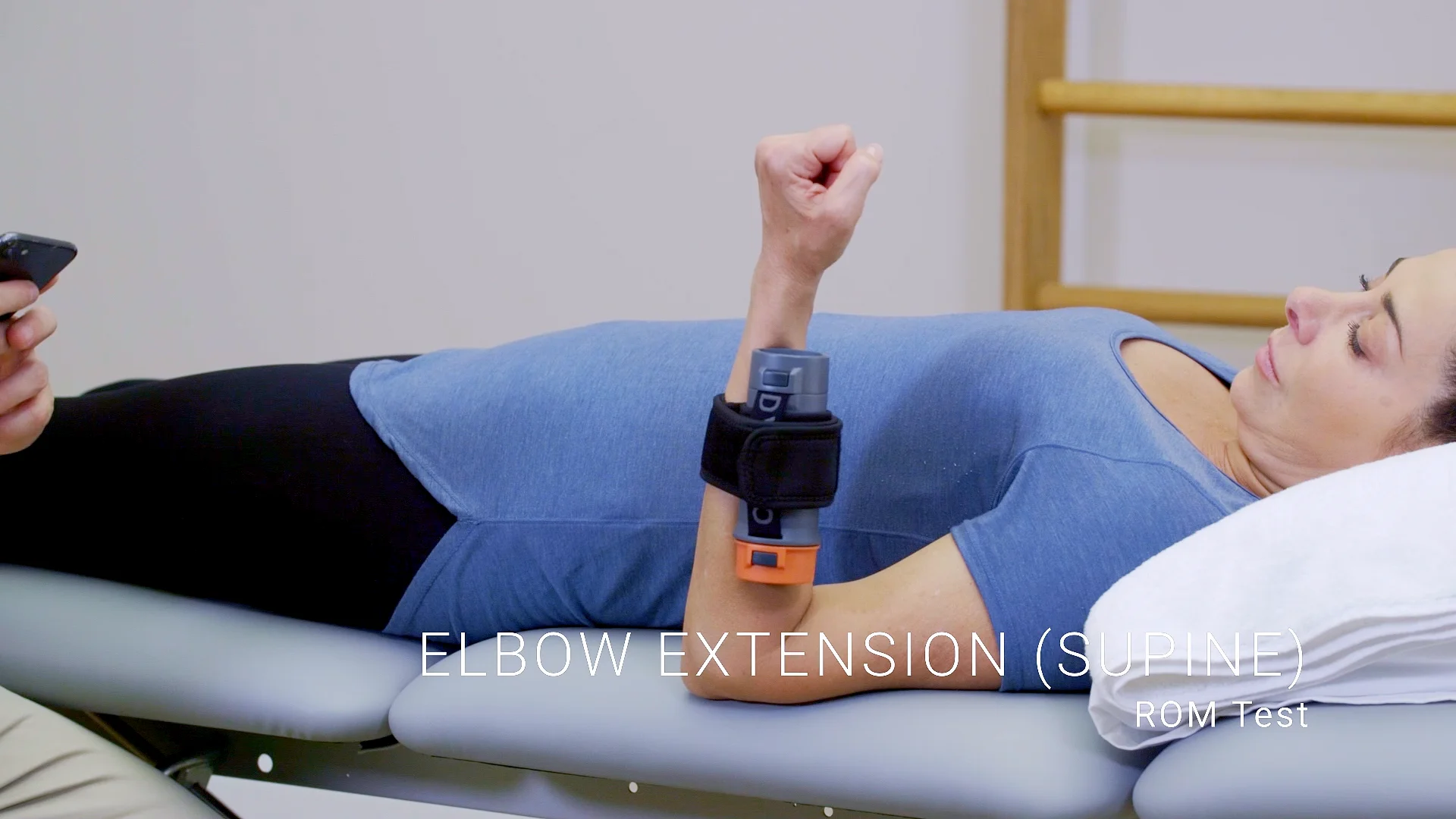 VALD DynaMo Plus Elbow Extension (Supine - With ROM Strap) ROM Test on Vimeo