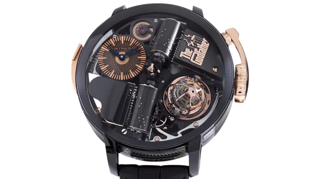 Jacob Co. Opera Godfather Musical Watch Black DLC Grade 5 Titanium