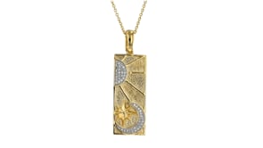 15 ct. t.w. Diamond Celestial Tag Pendant Necklace in 18kt Gold Over Sterling
