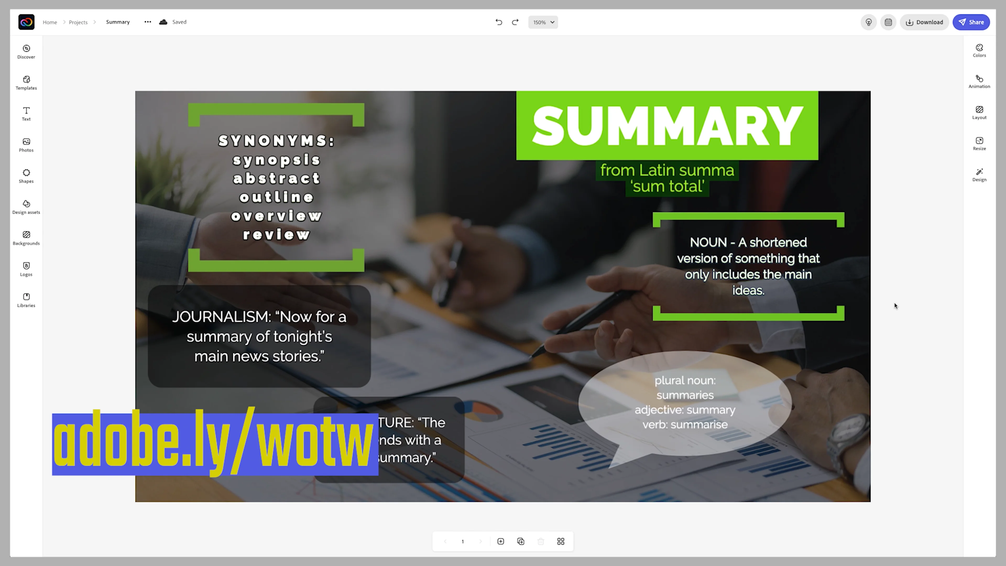 Summary on Vimeo