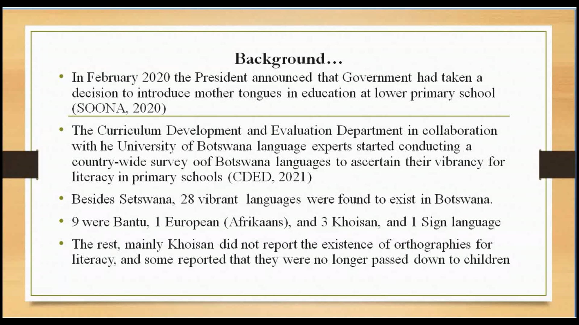 Andy Chebanne, Budzani Mogara & Kemmonye C. Monaka // Challenges in writing Khoisan for literacy and material development