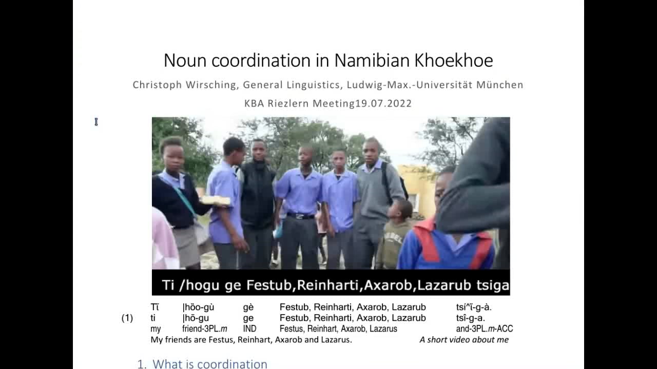 Christoph Wirsching // Noun coordination in Namibian Khoekhoe