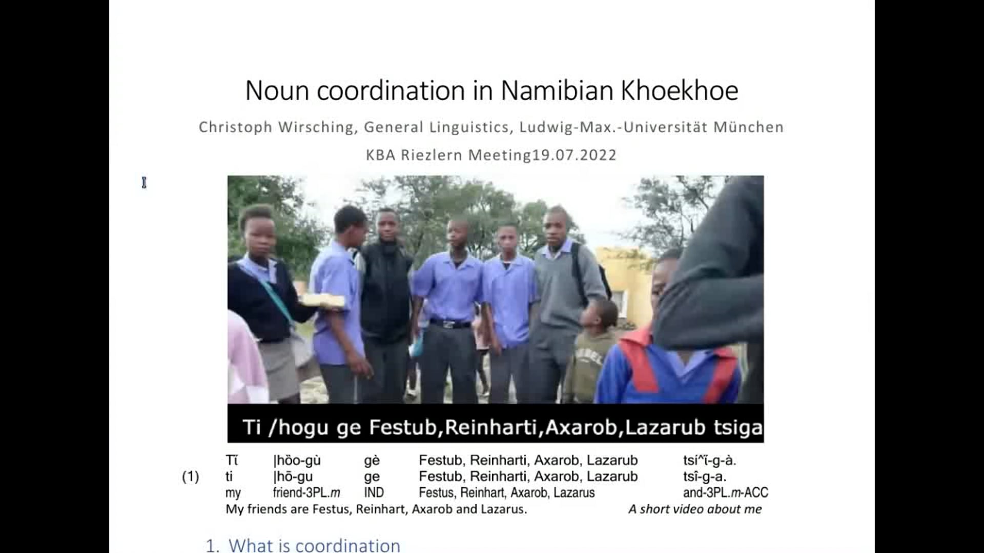 Christoph Wirsching // Noun coordination in Namibian Khoekhoe
