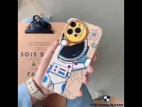 Cute Astronaut Planet Liquid Silicone Case for iPhone
