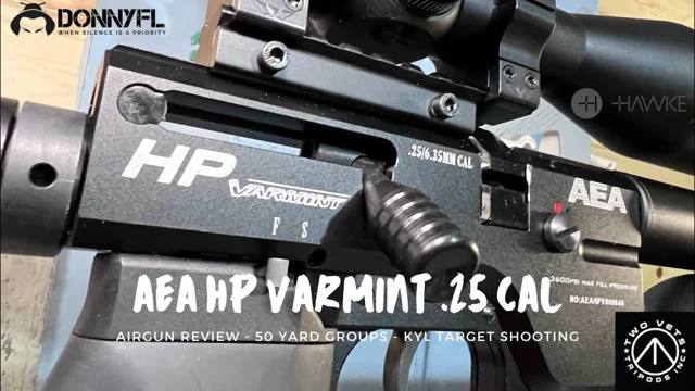 AEA Varmint .25 Caliber Bolt Action Airgun Review - Hawke Optics - DonnyFL  - Two Vets Tripods - Airgun101