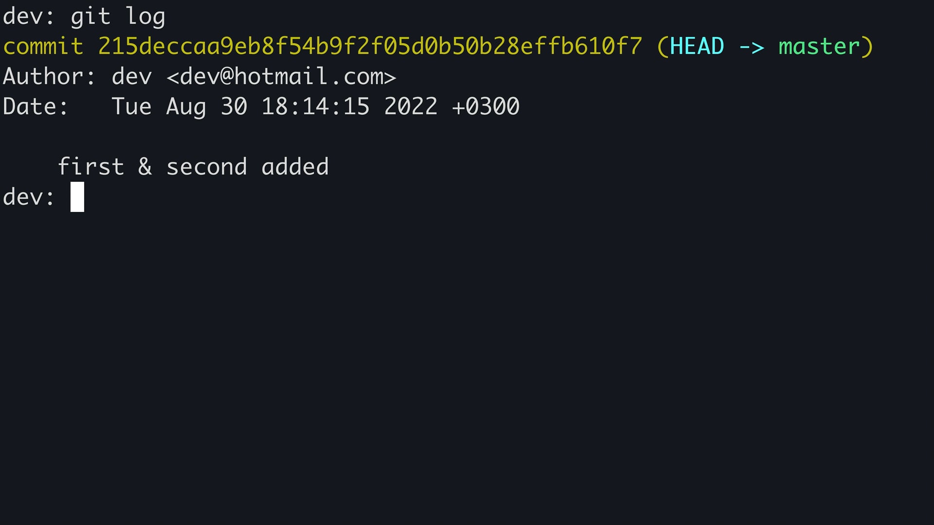 4- git log.mp4 on Vimeo