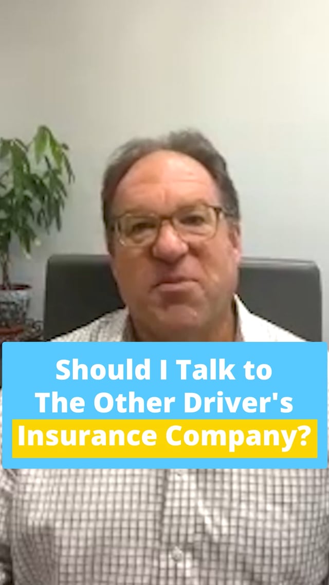 Should I Talk to the Other Driver's Insurance Company?