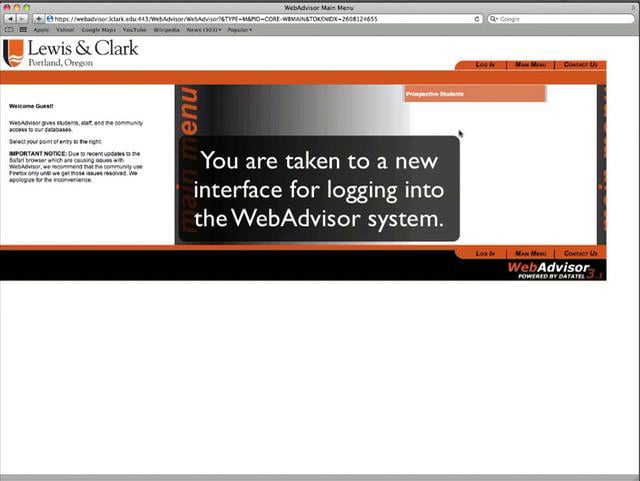Webadvisor Main Menu | Self-Service Login – VOCOW