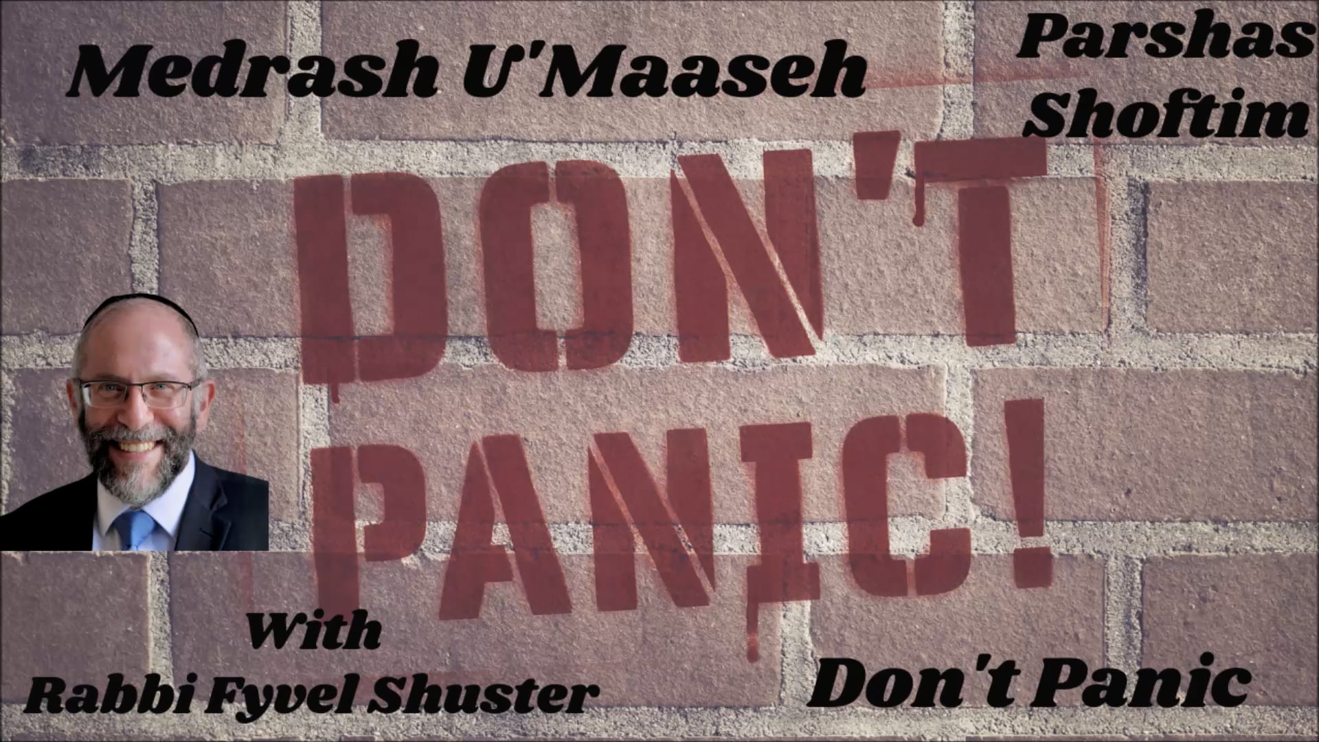 Parshas Shoftim - Don't Panic