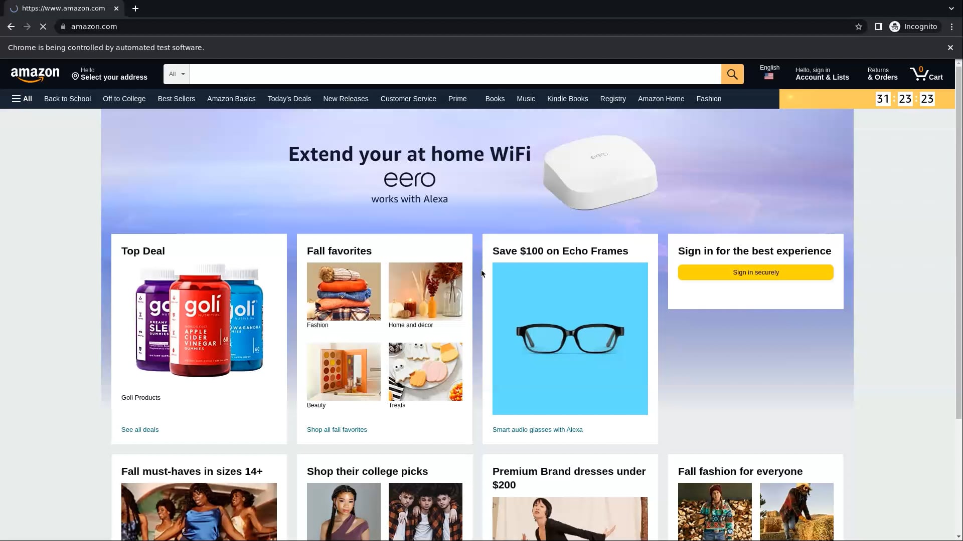 Amazon test on Vimeo