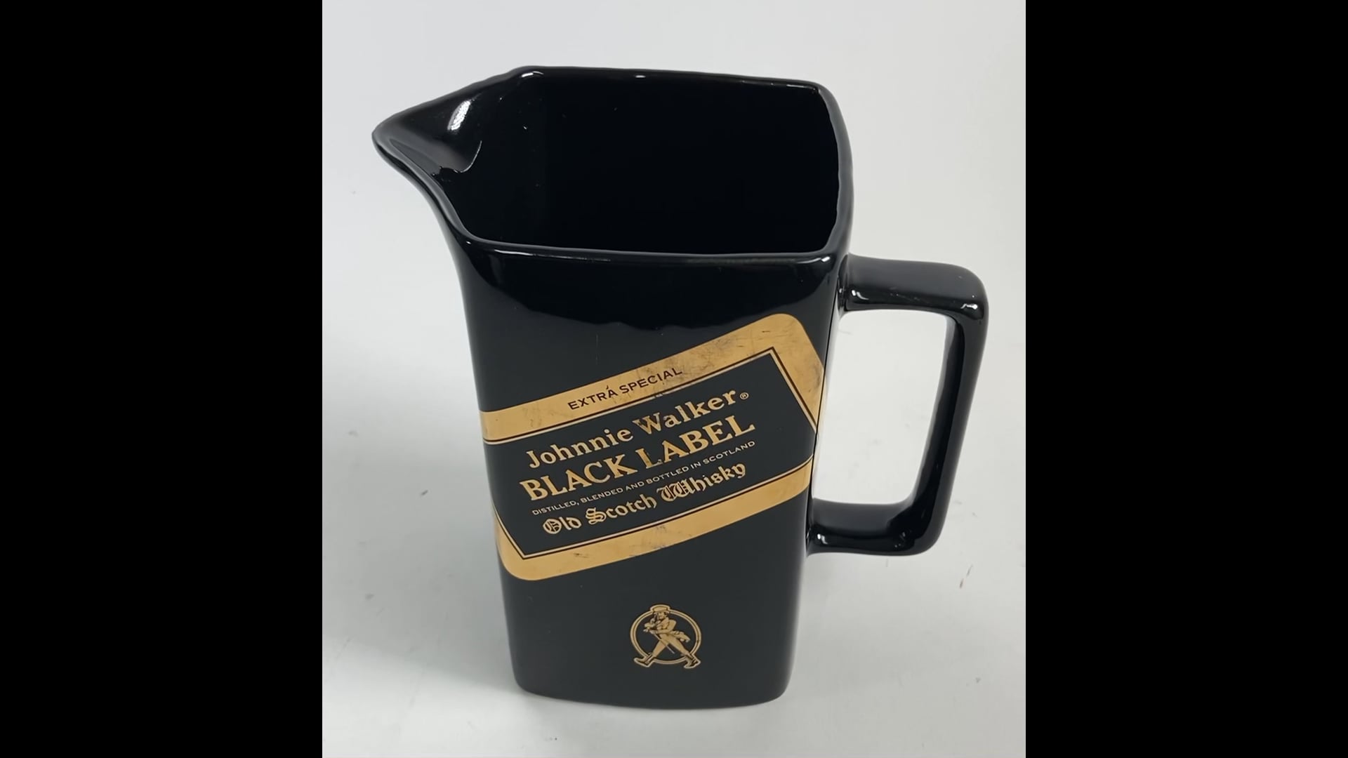 Vintage Black Barware Water Pitcher for Johnny Walker Black Label