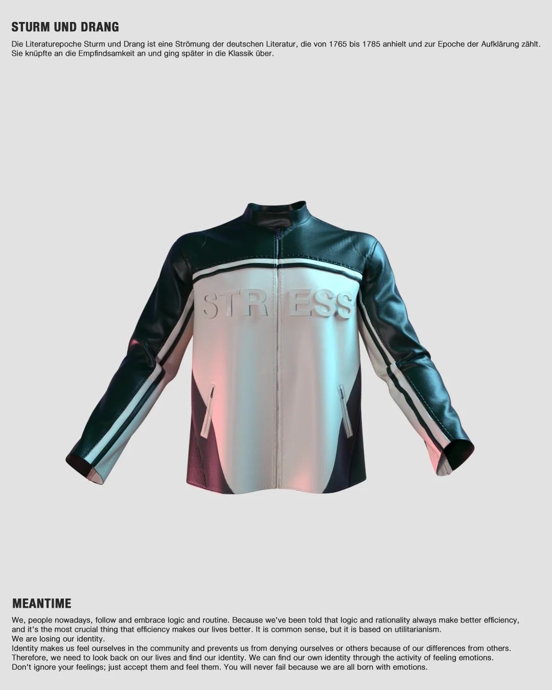 Meantime : 민타임] 'Storm & Stress' Motorcycle Vegan Leather